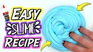 HOW TO MAKE SLIME For Beginners NO FAIL Easy DIY Slime Recipe [upl. by Kuster]