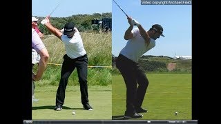 Jon Rahm golf swing  Long Iron faceon amp downtheline July 2017 [upl. by Culley733]