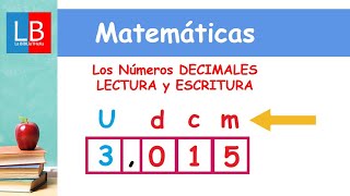 Los Números DECIMALES LECTURA y ESCRITURA ✔👩‍🏫 PRIMARIA [upl. by Paulsen]