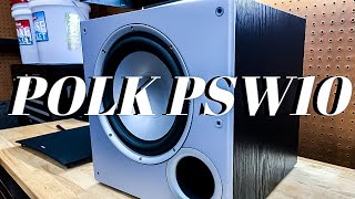 Polk Audio PSW10 Subwoofer Review  GARAGE MODS [upl. by Elylrac]