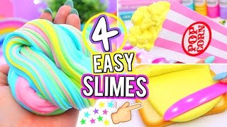 4 Easy DIY Slime Ideas How To Make VIRAL SLIMES [upl. by Atcliffe]