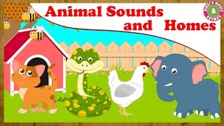 Animals Sounds amp Homes  Nursery Rhymes  Children Songs  Educational Songs [upl. by Rosenstein]