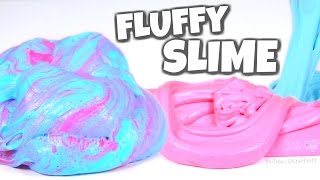 DIY FLUFFY SLIME  No Borax  How To  SoCraftastic [upl. by Ahsael]