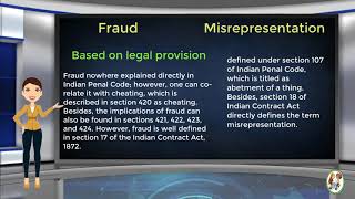 What is Difference Between Fraud amp Misrepresentation [upl. by Rodnas]