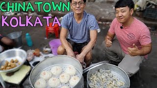 WONTON NOODLES Indian Chinese Street Food in CHINATOWN Kolkata India [upl. by Stanleigh]