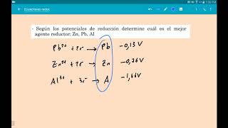 Electroquímica 6 Comparación de agentes oxidantes y agentes reductores [upl. by Ajup861]