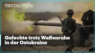 Gefechte trotz Waffenruhe in der Ostukraine [upl. by Reinald873]