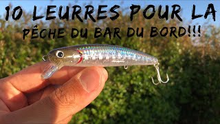 10 LEURRES pour la PÊCHE du BAR du BORD [upl. by Recnal]