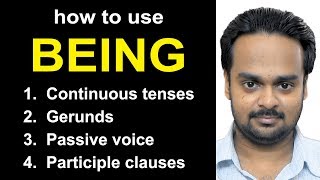 How to Use BEING  Passive voice Gerund Participle Clause  Useful Vocabulary amp Practice Exercises [upl. by Auof]