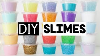 MAKING 25 AMAZING DIY SLIMES  Four EASY Slime Recipes [upl. by Sayette]