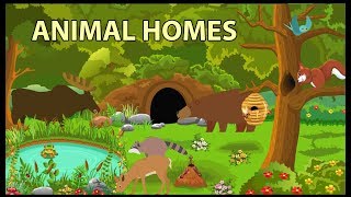 Animal Homes Vocabulary for Kids [upl. by Eachern]